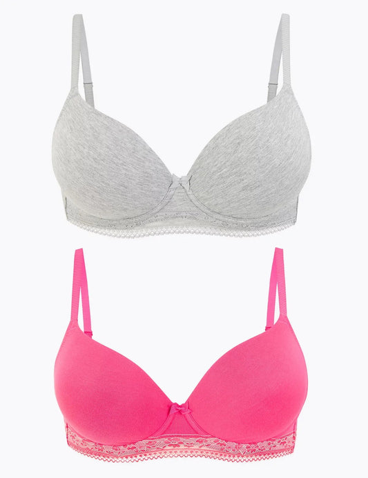 Cotton Rich Plunge T-Shirt Bra