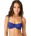 FLORAL MESH & LACE UNDERWIRED, Padded BALCONY Bra