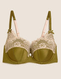 Satin & Lace Underwired Balcony Bra SET