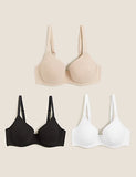 3pk Wired Full Cup T-Shirt Bras A-E