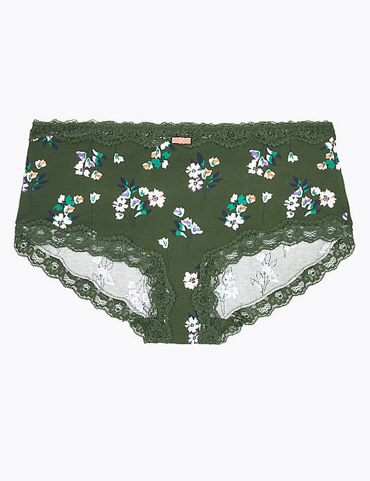 Cotton Rich Floral Lace Shorts