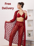 4Pc Gown Nighty with Bikini Set Free Delivery All Over Pakistan