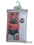 5pk Cotton Lycra® Midi Knickers