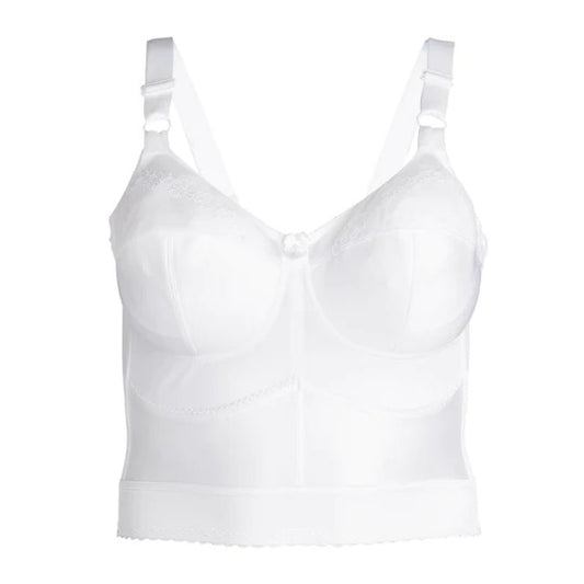 Embroidered Soft Cup Long Line Bra