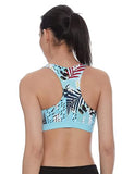 Goodmove Blue  Zip Sports Bra