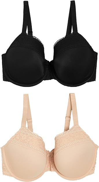 2pk Lace Full Coverage Bra