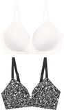 2Pk Full Cup T-Shirt Non Wired Bras DD - E