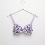 Printed Padded T-shirt Bra with Hook and Eye Closure