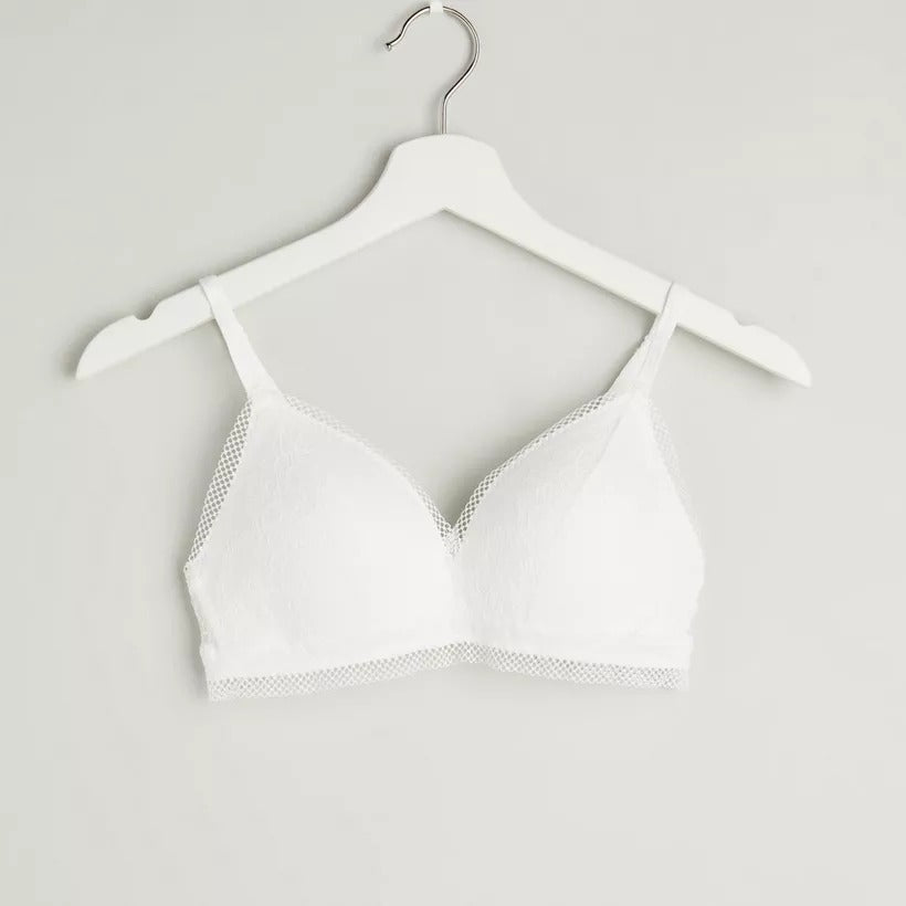 Lace Padded Non Wire  Bra Set