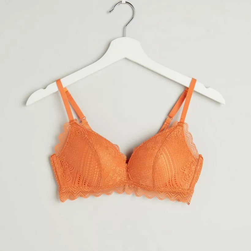 Lace Light  Padded Non Wire Bra Set