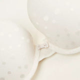 2  Polka Dot Padded Plunge Bra with Hook and Eye Closure