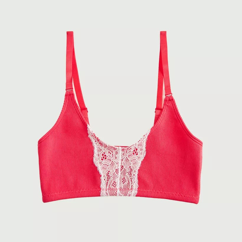 2Pk Lace  Non-Padded Sports Bra with Adjustable Straps