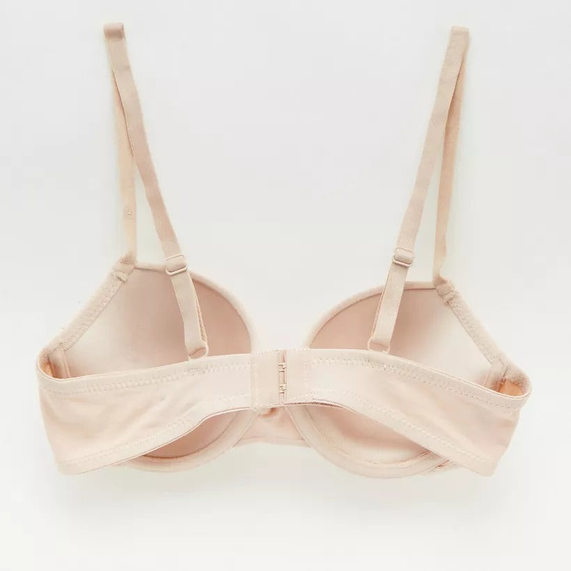 2 Padded Balconette Bra with Hook and Eye Closure