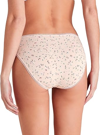 Lycra Daisy Print High Leg Knickers,