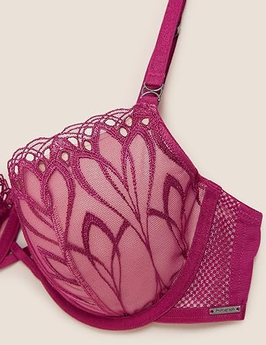 Embroidered Padded Balcony Bra