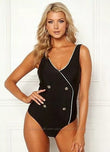 Chiara Forthi Garda button swimsuit Black