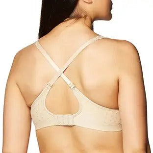 Comfort Resolution Wire-Free Dot Pattern with Wicking Fabric Bra