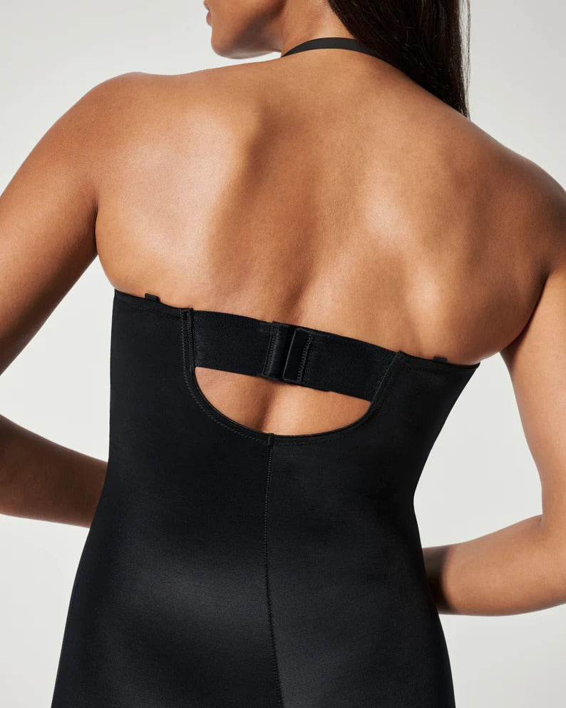 Suit Your Fancy Strapless Cupped Mid-Thigh Bodysuit