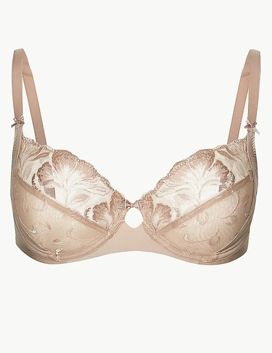 Olivia Embroidered Non-Padded Balcony Bra