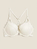 Cream Lace Padded Underwired Bra