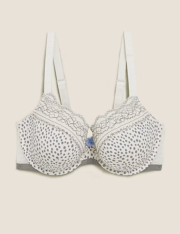 Lace Trim Wired Full Cup Bra