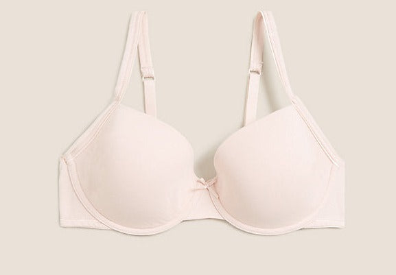 Cotton Underwired Balcony Bra Set