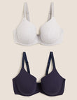 2pk Wired Full Cup T-Shirt Bras  DD - E