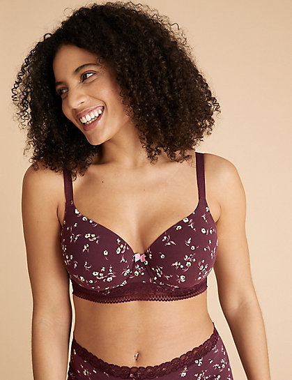 Cotton Wired T-Shirt Bra Set