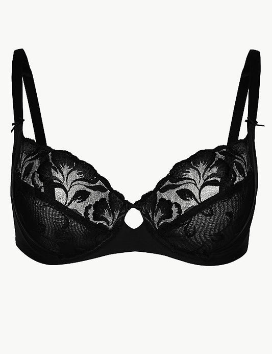 Olivia Embroidered Non-Padded Balcony Bra