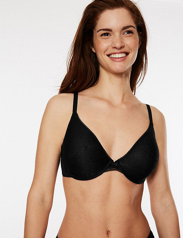 Textured T-shirt Bra Set