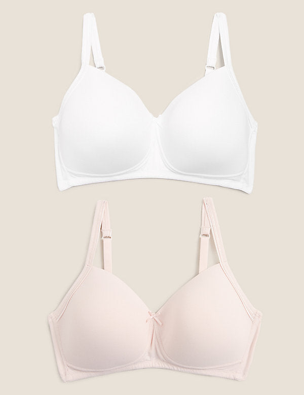 2pk Lace Full Coverage Bra