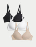 3pk Non Wired Plunge T-Shirt Bras  DD-E