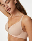 Cotton Plain Non Wire Neck  Bra