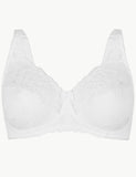 Jacquard & Lace Non-Padded Full Cup Bra Set