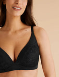 Embroidery T-Shirt Plunge Bra Set