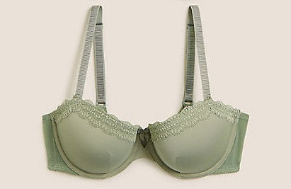 Embroidered Push-Up Balcony Bra Set