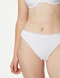 Cotton Rich & Lace High Leg Knicker