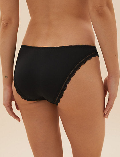 Microfibre & Lace Bikini Knicker