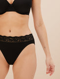 Cotton Lycra® & Lace Knickers