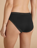 Microfibre & Lace High Leg Knickers