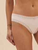 Microfibre & Lace Trim  Thongs