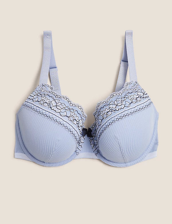 Lace Trim Underwired Full Cup Bra