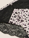 Silk Animal Print Padded Bra Set