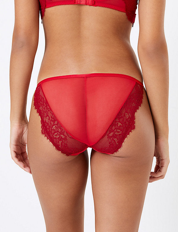 Layered Lace Side Strap Bikini Knicker