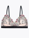 Floral Tattoo Embroidered Bralette