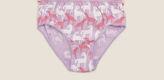 Pure Cotton Unicorn Knickers Age 11 - 12