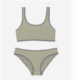 Girls Khaki Scoop Bikini Set