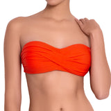 Twist Front Bandeau Bikini Top