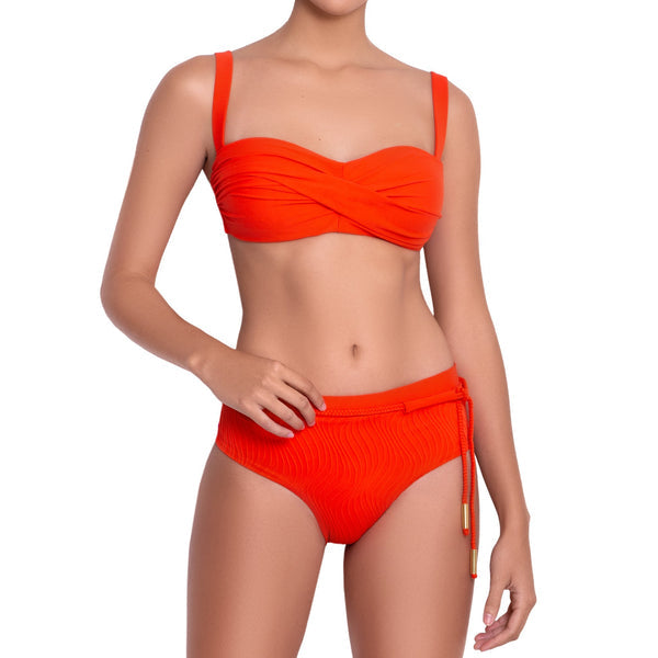 Twist Front Bandeau Bikini Top