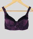 Purple Satin Longline Bustier Bra